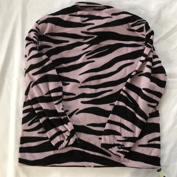 Levi's Skateboarding Mock Neck Zip Fleece Zebra Animal Print Lavendar Size M NWT - Picture 11 of 13